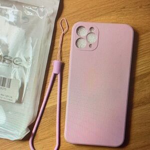 Apple Pink Phone Case with Strap